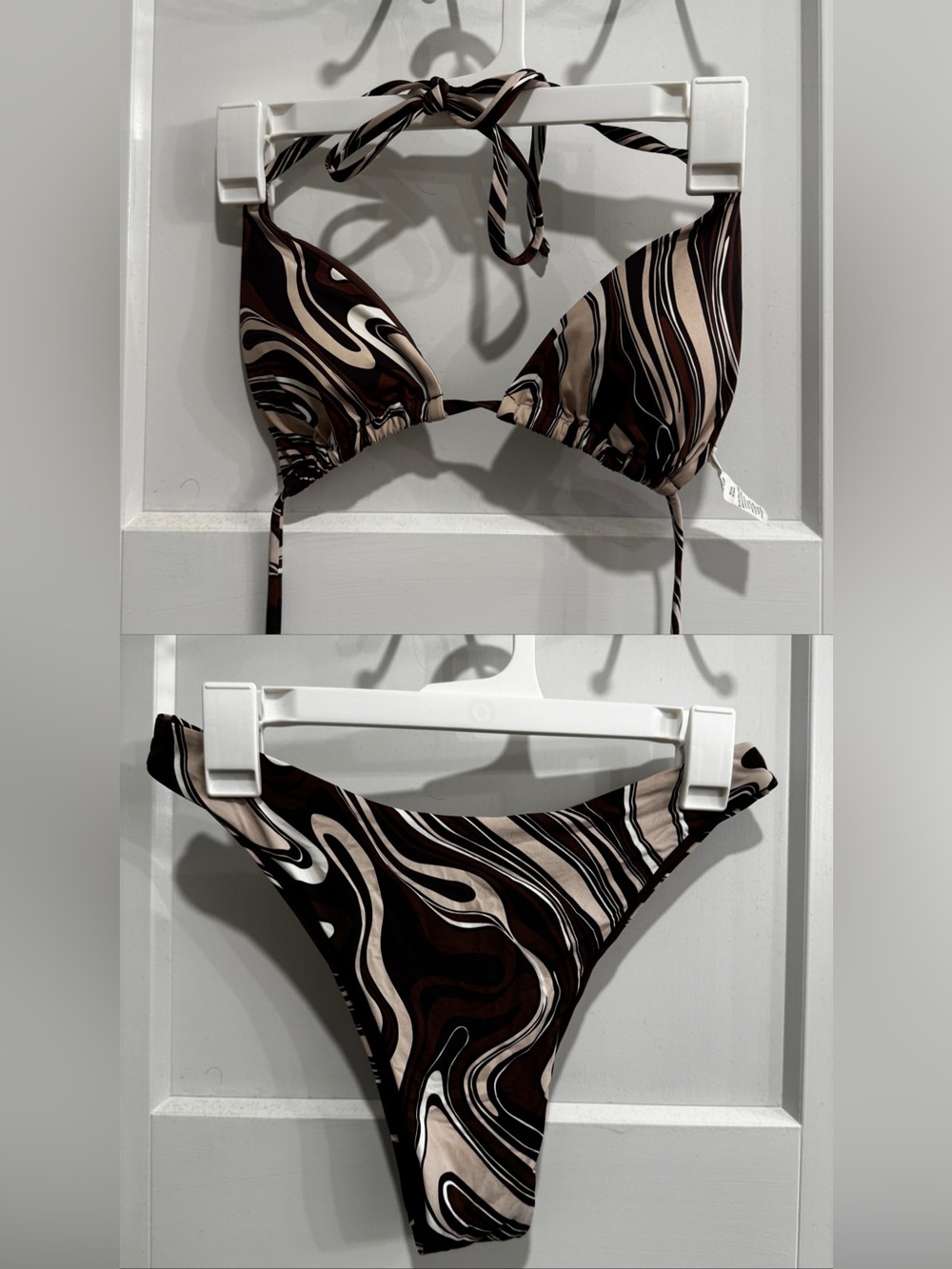 Toluca Brown Swirl String Bikini